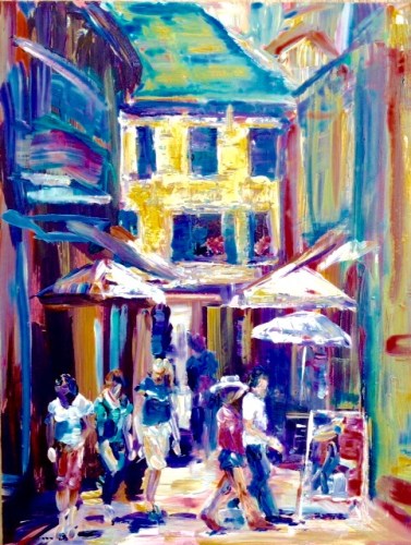 Parasols Acrylic on board 18" x 22" £300